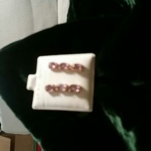 Pierced Dangly Amethyst Earrings in 14K Gold